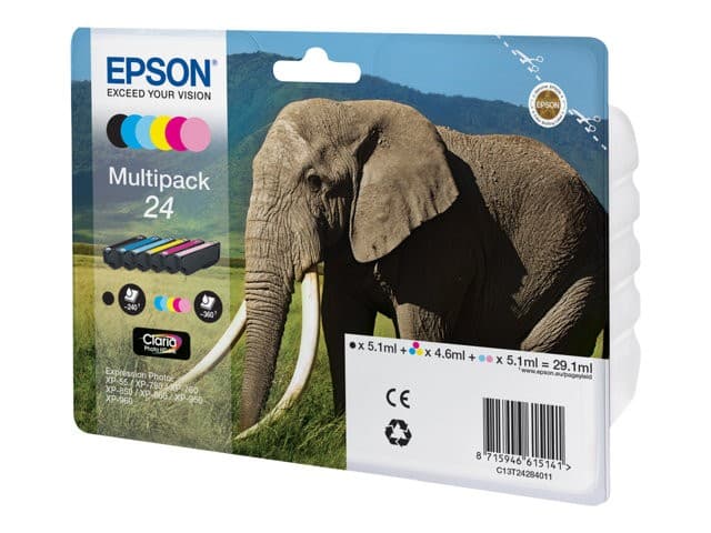 Epson 24 Multipack - 6-pack - black, yellow, cyan, magenta, light magenta, light cyan - original - ink cartridge (alternative for: Epson 24XL) - Image 3