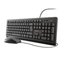Trust TKM-250 Wired USB Keyboard & Mouse Set - Full-Size, UK QWERTY Layout, Black thumbnail 1