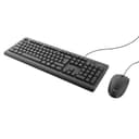Trust TKM-250 Wired USB Keyboard & Mouse Set - Full-Size, UK QWERTY Layout, Black thumbnail 2