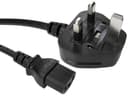 0.5m UK Plug to C13 Mains Lead - Black thumbnail 1