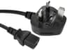 0.5m UK Plug to C13 Mains Lead - Black