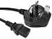 0.5m UK Plug to C13 Mains Lead - Black - Image 3
