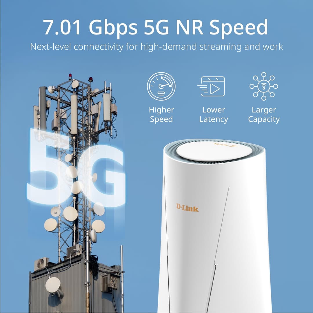 D-Link G572 5G NR BE7200 Wi-Fi 7 Router - White - Image 3