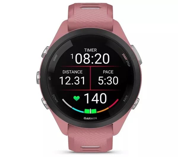 Garmin Forerunner 265S 42mm GPS Sports Smartwatch - Pink & Grey - Image 2