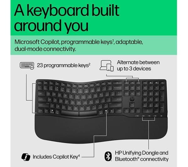 HP 680 Keyboard Black - Image 10