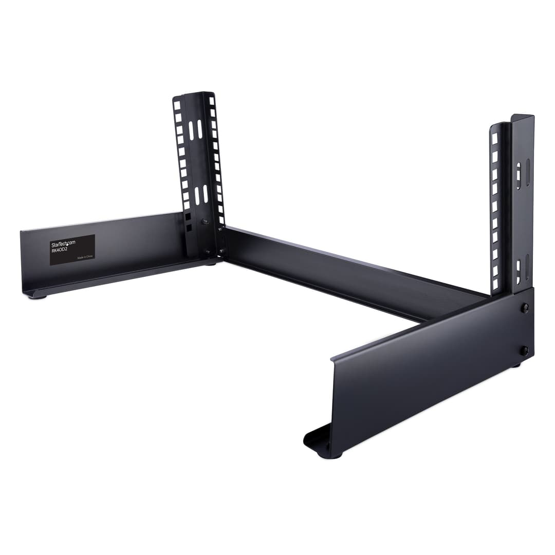 StarTech.com 2-Post 4U Desktop Server Rack, Small Open Frame 19in Computer Rack, Compact Network Rack for AV / Studio / Data / IT Equipment - Free Standing Two-Post Home/Office Rack - Image 2