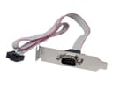 StarTech.com 1-Port 40.6cm DB9 Serial Male Port Bracket to 10-Pin Motherboard Header - Low Profile Slot Plate - Grey (PLATE9M16LP) thumbnail 1