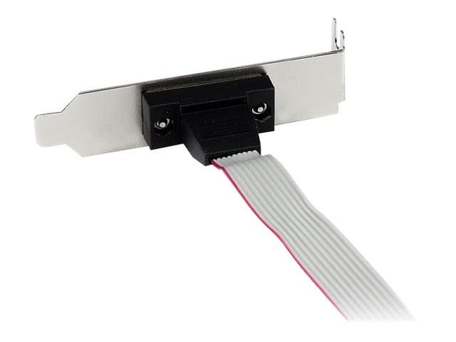 StarTech.com 1-Port 40.6cm DB9 Serial Male Port Bracket to 10-Pin Motherboard Header - Low Profile Slot Plate - Grey (PLATE9M16LP) - Image 2