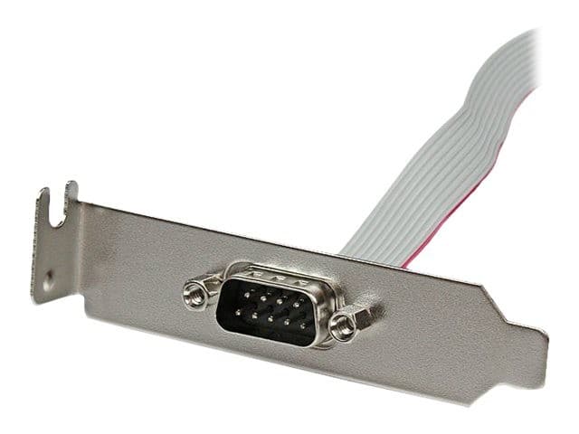 StarTech.com 1-Port 40.6cm DB9 Serial Male Port Bracket to 10-Pin Motherboard Header - Low Profile Slot Plate - Grey (PLATE9M16LP) - Image 3