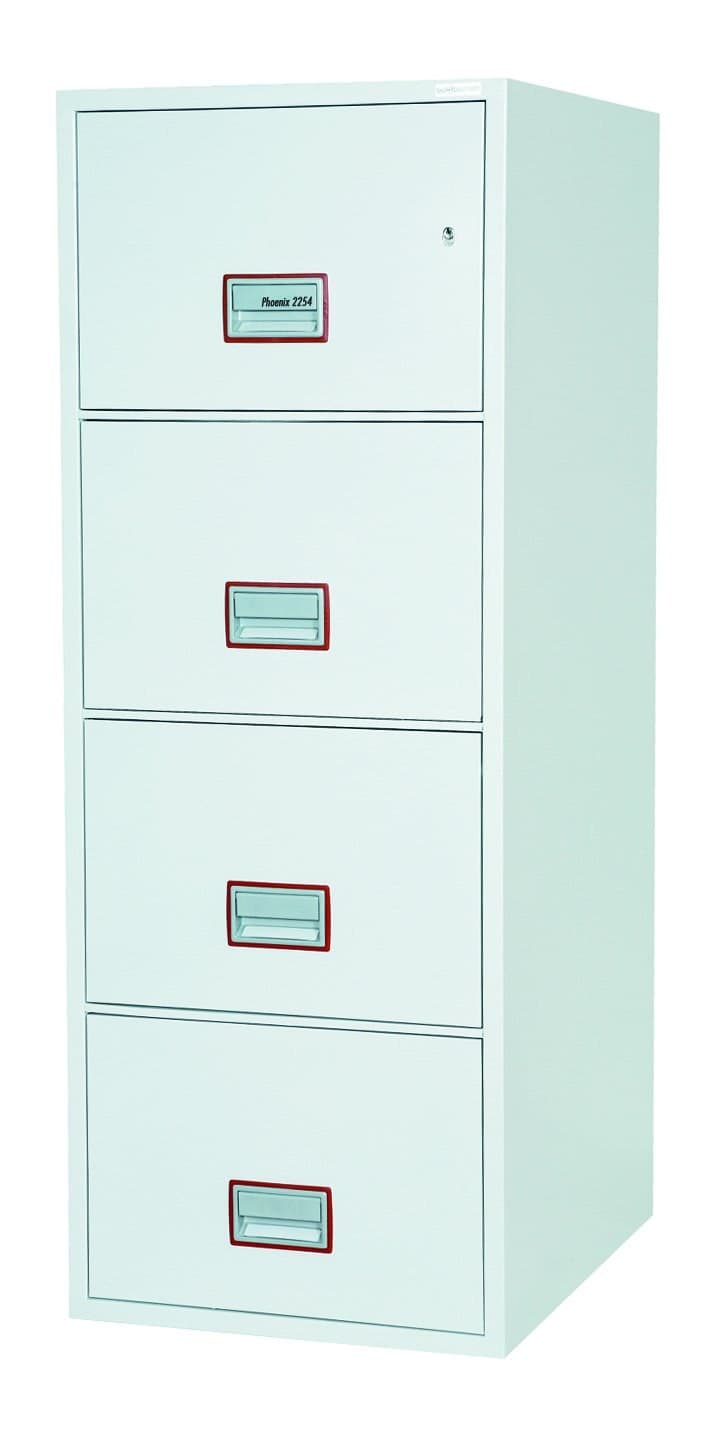 Phoenix Safe Company FS2254K World Class Vertical Fire File 4 Drawer Filing Cabinet With Key Lock - Image 1
