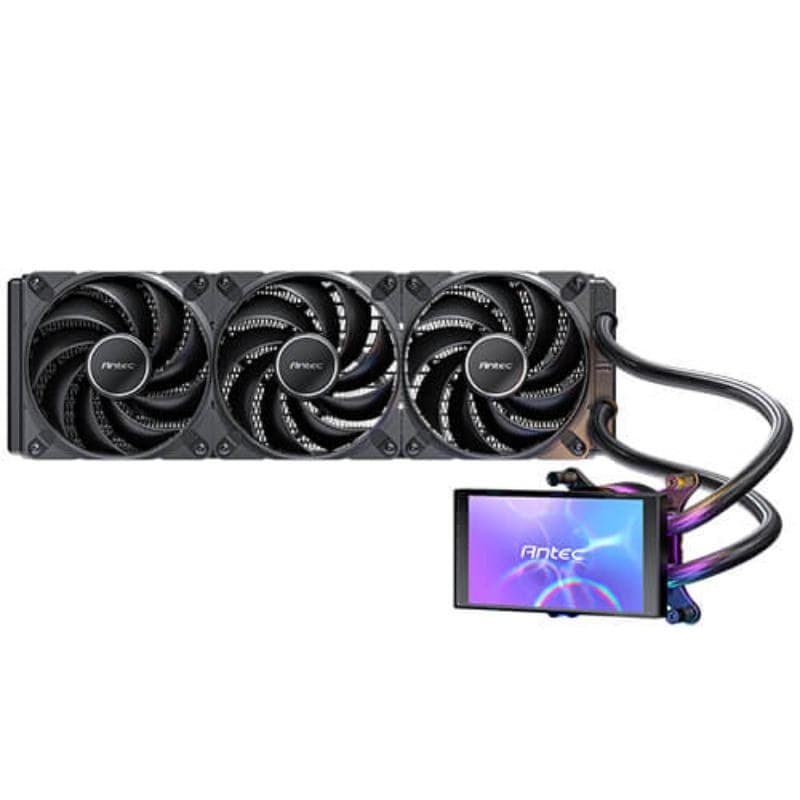 VORTEX VIEW 360 ARGB Liquid CPU Cooler with Rotatable LCD Display - Support Intel LGA115X - 1200 - 1700 - 1851 AMD AM4 & AM5 - Image 1