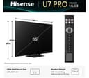 Hisense U7Q PRO 85" Mini LED 4K 165Hz Smart AI TV with Freely thumbnail 2