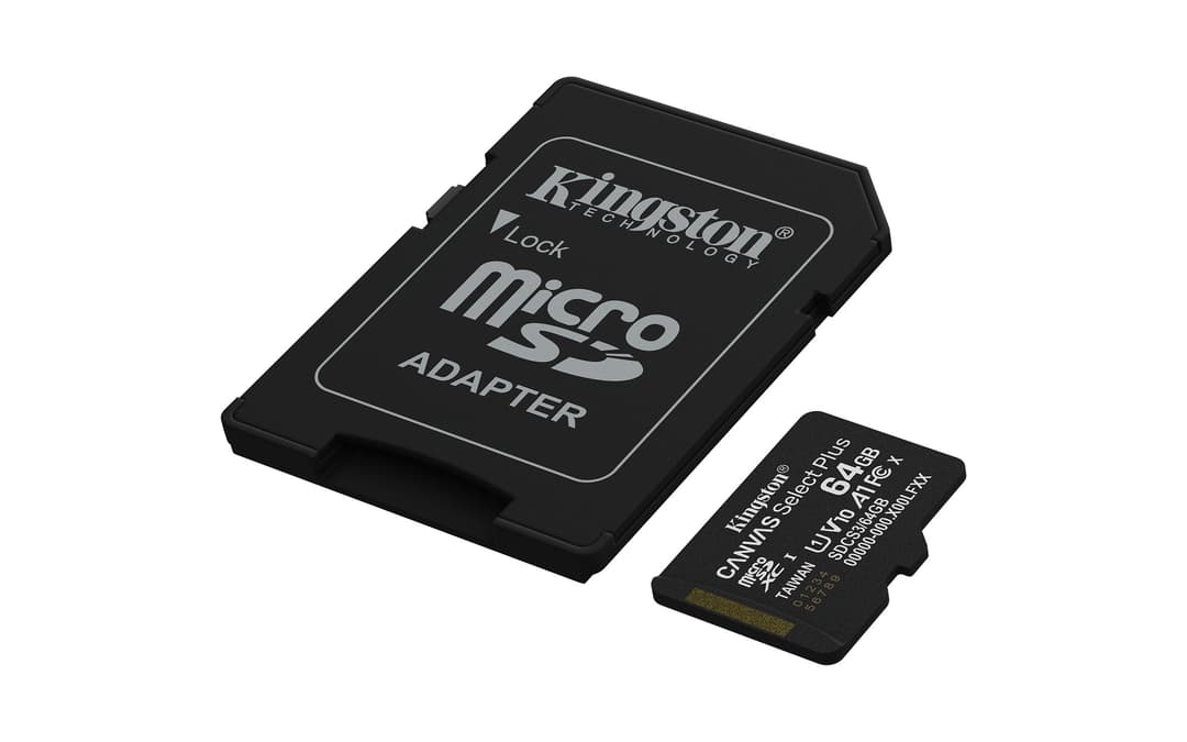 Kingston Technology 64GB microSDXC Canvas Select Plus Gen3 100MB/s A1 Card + Adapter - Image 2