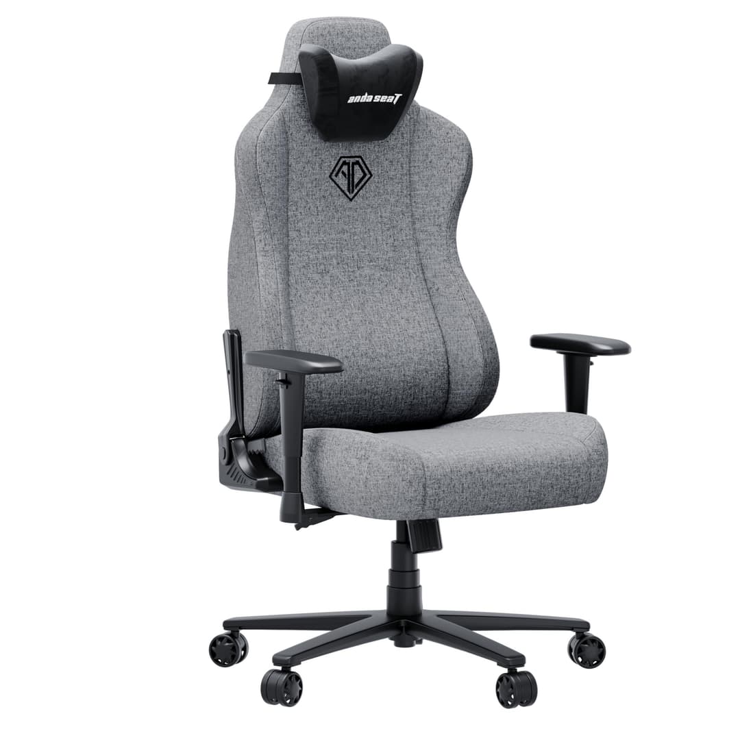 Anda Seat Novis Max Gaming Chair for Adults - Large Reclining Video Game Chairs, Linen Fabric Ergonomic Gaming Chair, Heavy Duty Back Lumbar Support - Grey Fabric Computer Chairs for Home & Work - Image 3