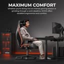 Anda Seat Novis Max Gaming Chair for Adults - Large Reclining Video Game Chairs, Linen Fabric Ergonomic Gaming Chair, Heavy Duty Back Lumbar Support - Grey Fabric Computer Chairs for Home & Work thumbnail 4