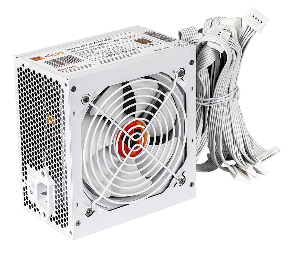 Vida 500W 80+ Bronze ATX Power Supply - White (ATX-500W-WHT) - Image 4