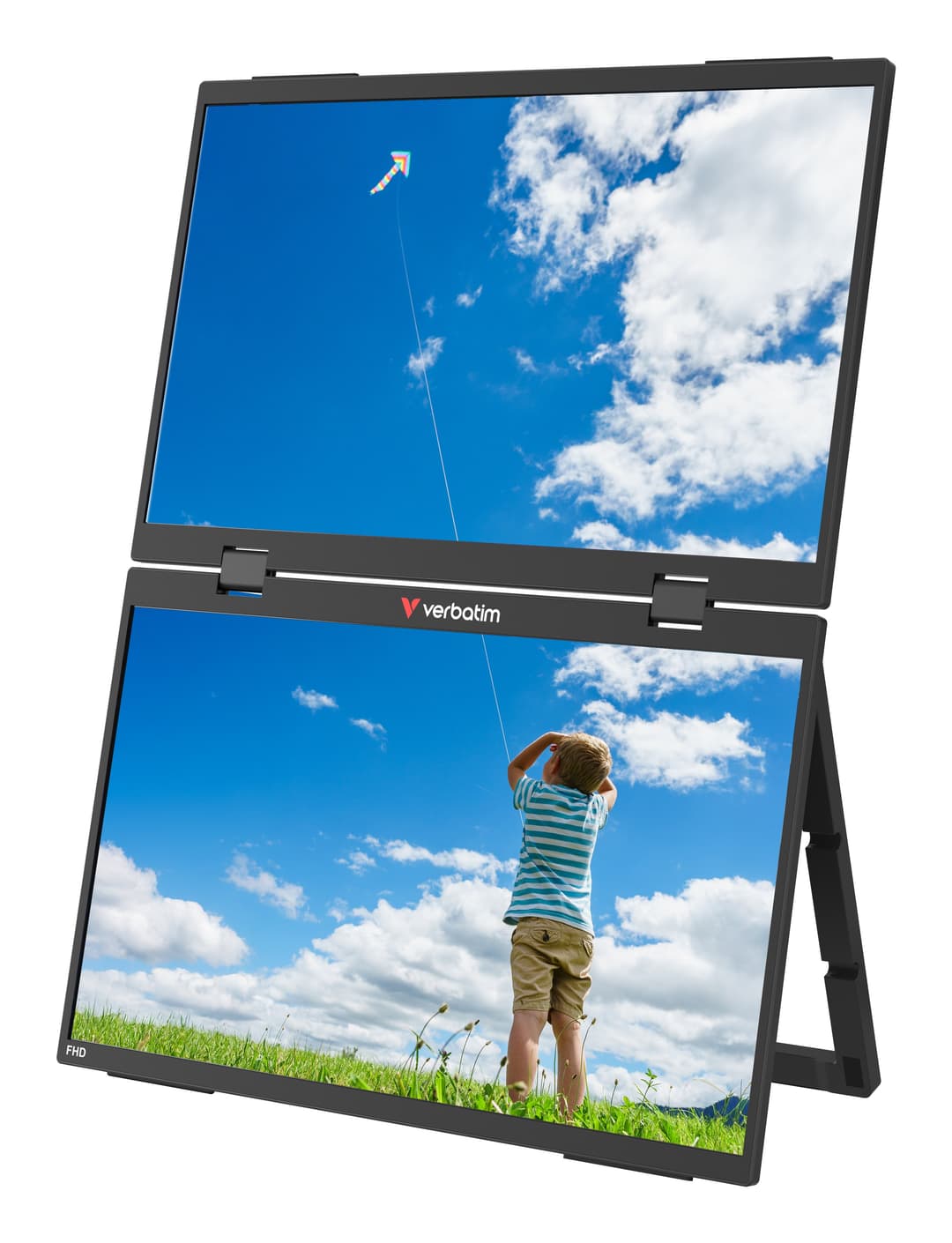 Verbatim Portable 15.6" FHD Dual Monitor Essentials Portable monitor Black 15.6" LCD 1920 x 1080 pixels - Image 1