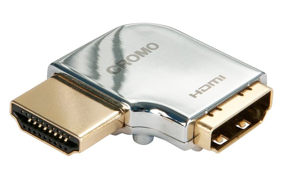 Lindy CROMO HDMI Male to HDMI Female 90 Degree Right Angle Adapter - Left