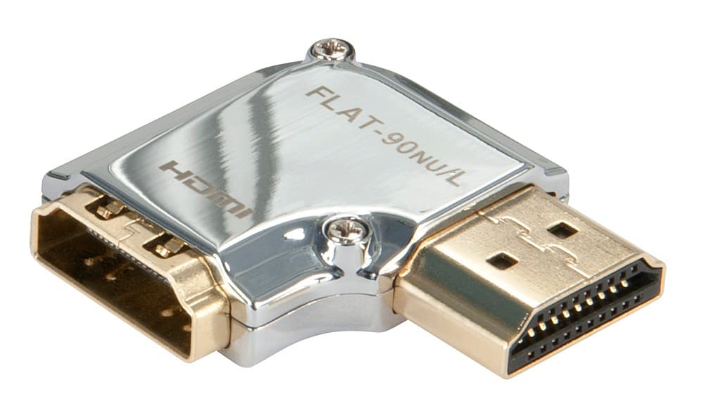 Lindy CROMO HDMI Male to HDMI Female 90 Degree Right Angle Adapter - Left - Image 2