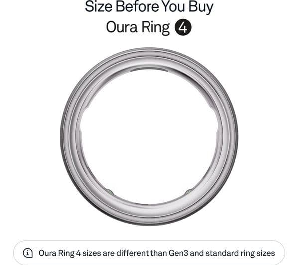 Oura Ring 4 Brushed Silver Size 10 - Image 2