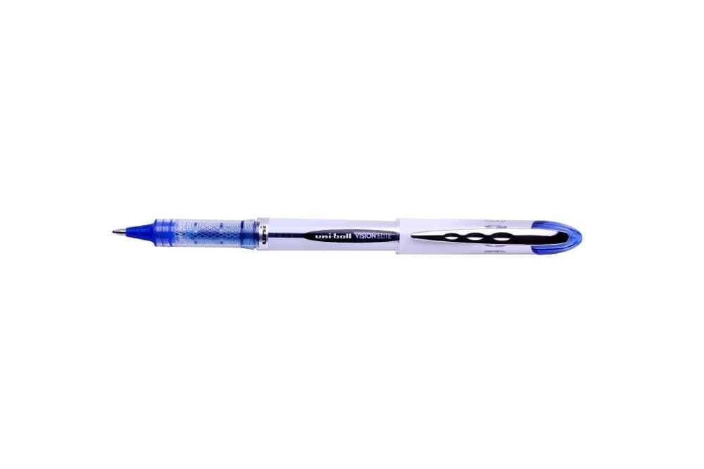 uni-ball Vision Elite 12 Pack Blue 0.8mm Med Nib Rollerball Airplane Safe - Image 1