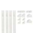 Hama Cable Duct Kit, 4 Pcs, Self-adhesive, 1 m, Incl. Connecting Pieces, white thumbnail 1