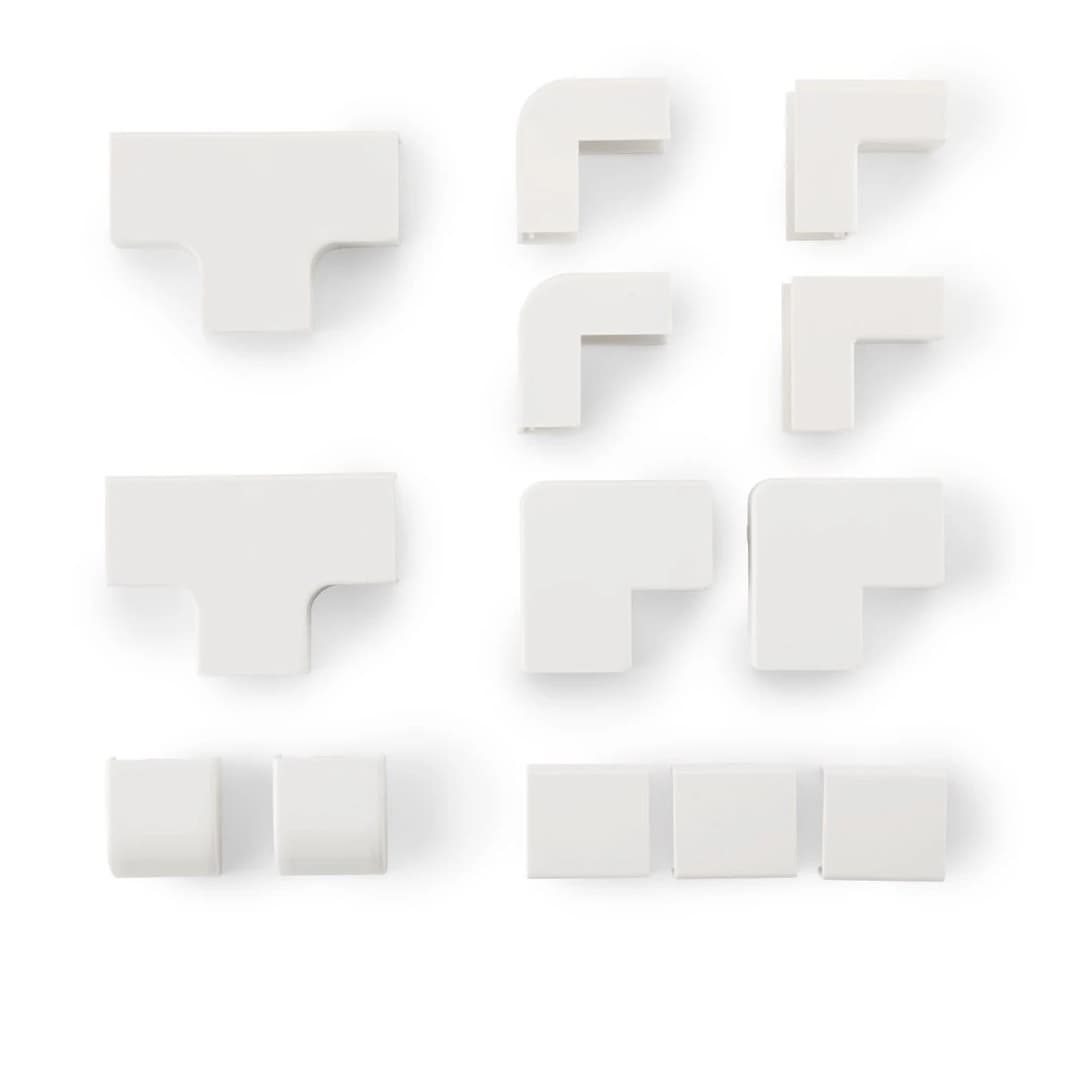 Hama Cable Duct Kit, 4 Pcs, Self-adhesive, 1 m, Incl. Connecting Pieces, white - Image 4