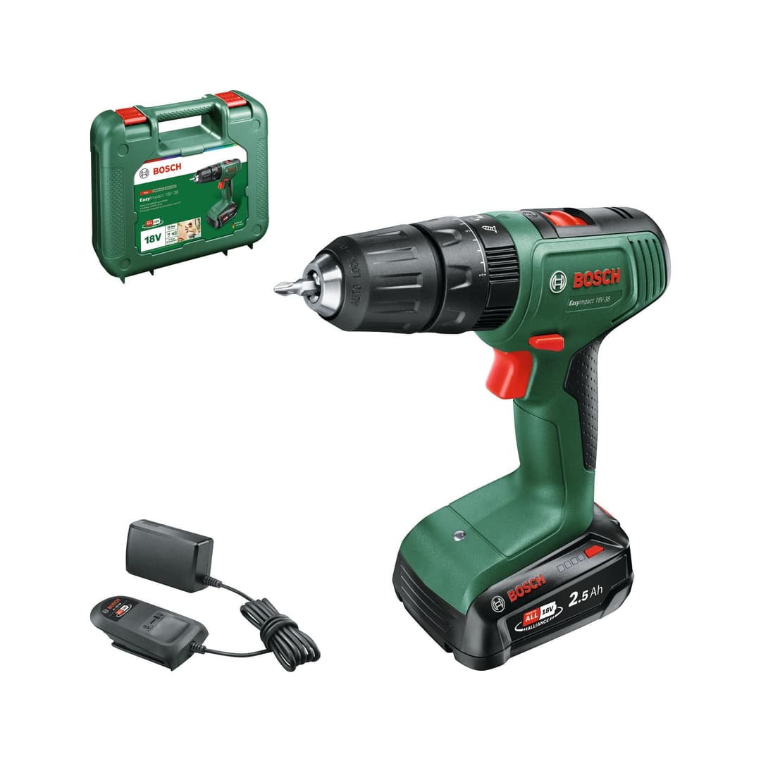 Bosch EasyImpact 18V-38 Cordless Combi Drill - Green - Image 1
