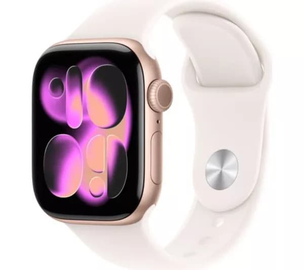 APPLE Watch Series 11 - 42 mm Rose Gold Aluminium Case with Light Blush Sport Band - Image 1