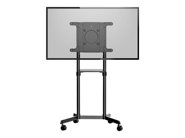 StarTech.com Mobile TV Cart, Portable Rolling TV Stand for 37-70" VESA Display (154lb/70kg), with Shelf & Storage Compartment, Rotate/Tilt Display, Universal TV Mount on Casters/Wheels - Mobile TV Stand w/ Casters (MBLTVSTNDEC) cart - for flat panel - Image 2