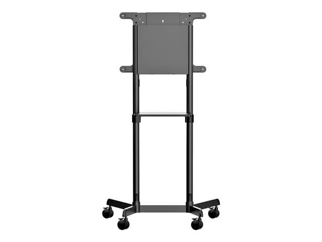 StarTech.com Mobile TV Cart, Portable Rolling TV Stand for 37-70" VESA Display (154lb/70kg), with Shelf & Storage Compartment, Rotate/Tilt Display, Universal TV Mount on Casters/Wheels - Mobile TV Stand w/ Casters (MBLTVSTNDEC) cart - for flat panel - Image 3
