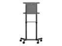 StarTech.com Mobile TV Cart, Portable Rolling TV Stand for 37-70" VESA Display (154lb/70kg), with Shelf & Storage Compartment, Rotate/Tilt Display, Universal TV Mount on Casters/Wheels - Mobile TV Stand w/ Casters (MBLTVSTNDEC) cart - for flat panel thumbnail 3