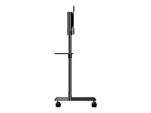 StarTech.com Mobile TV Cart, Portable Rolling TV Stand for 37-70" VESA Display (154lb/70kg), with Shelf & Storage Compartment, Rotate/Tilt Display, Universal TV Mount on Casters/Wheels - Mobile TV Stand w/ Casters (MBLTVSTNDEC) cart - for flat panel - Image 4