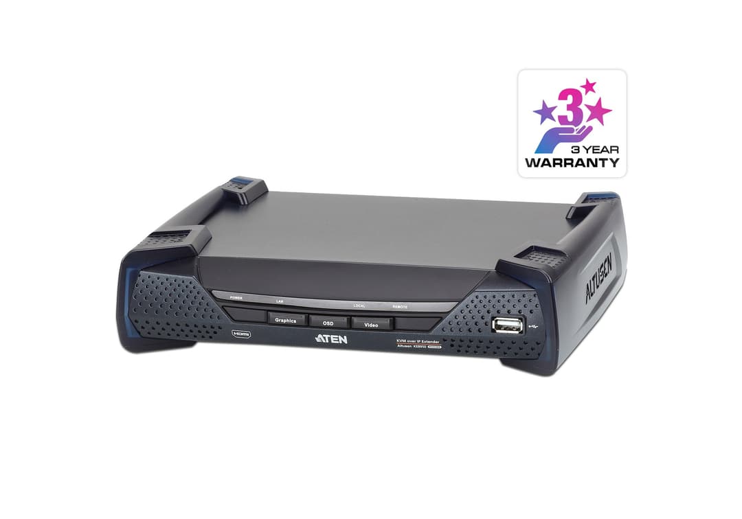 ATEN 4K HDMI Single Display KVM Over IP Receiver - Image 3