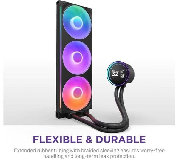 NZXT Kraken Elite 420 RGB Liquid CPU Cooler Black - Image 5