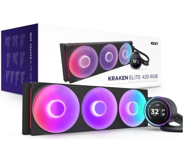 NZXT Kraken Elite 420 RGB Liquid CPU Cooler Black - Image 6