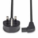 Lindy 0.5m UK 3 Pin Plug to Right Angled IEC C7 mains power Cable, Black thumbnail 4