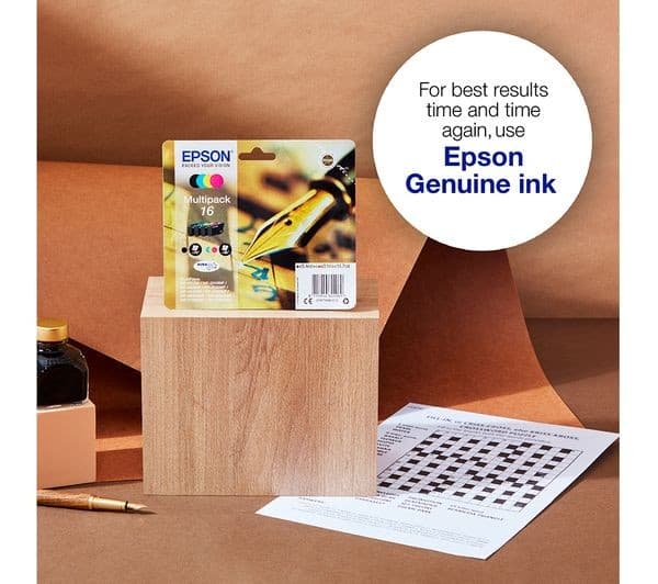 EPSON Pen & Crossword T1636 XL Cyan, Magenta, Yellow & Black Ink Cartridge - Multipack - Image 3
