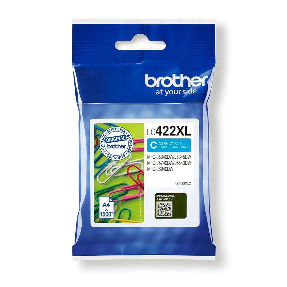 Brother LC422XLC ink cartridge 1 pc(s) Original Cyan - Image 1
