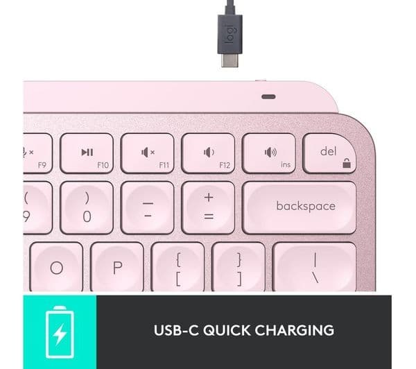 LOGITECH MX Keys Mini Wireless Keyboard - Rose - Image 9