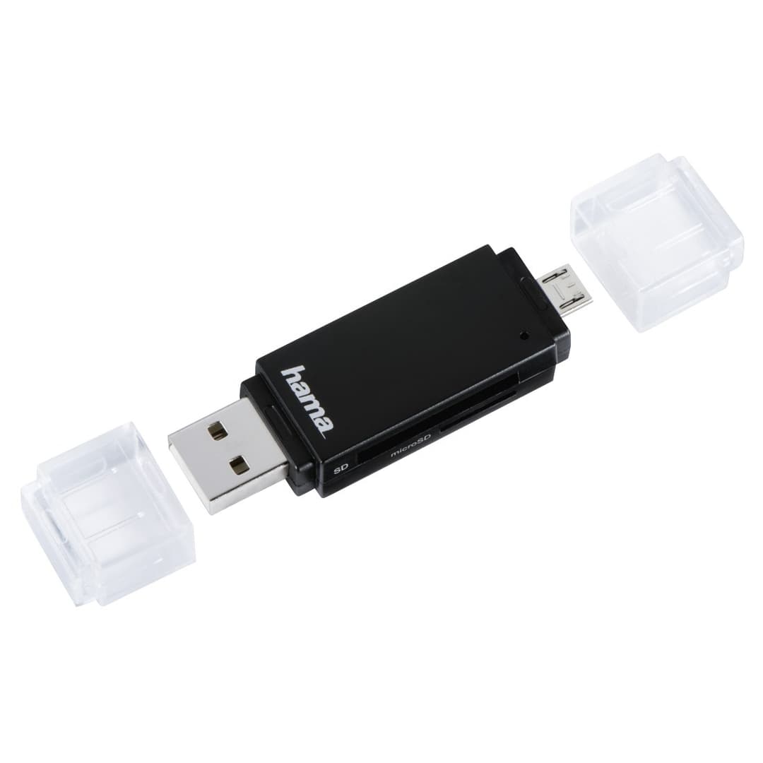 Hama Basic card reader USB 2.0/Micro-USB Black - Image 2