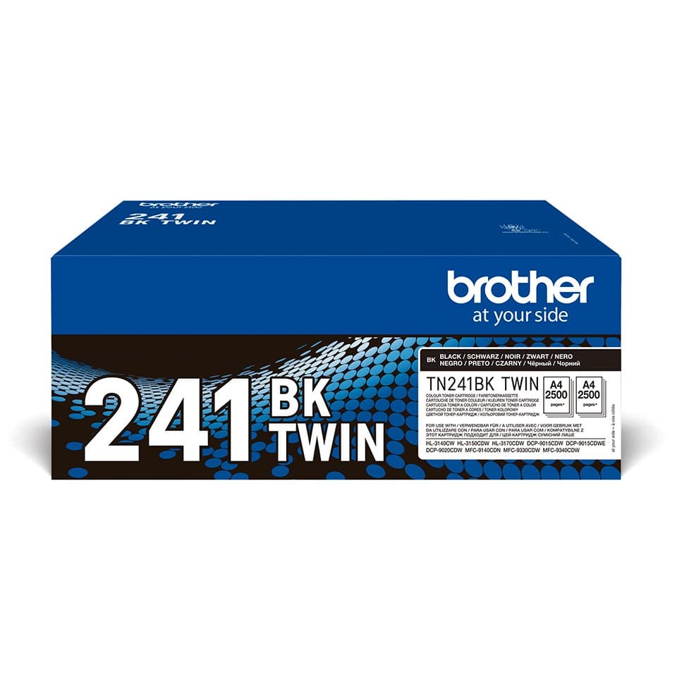 Brother TN-241BKTWIN Original Black Toner Cartridge Twin Pack (2 x 2,500 Pages) - Image 1