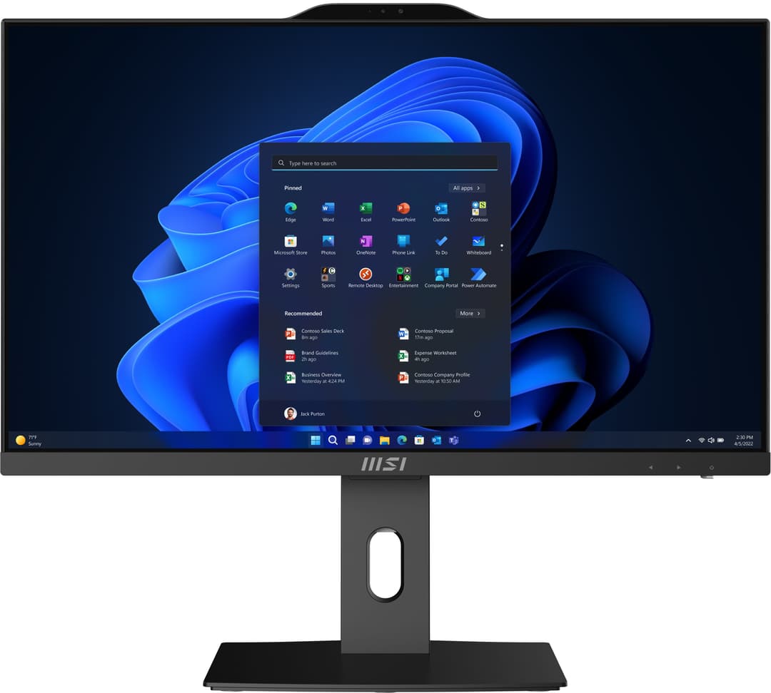 MSI Pro AP242P 14M Intel Core i5 14400 All in One PC Barebone, (NO RAM, NO Storage, NO OS), 23.8 Inch IPS Screen/UHD Graphics/Type-C/USB/LAN/HDMI/DP/WiFi 6E/BT 5.3/VESA - AP242P 14M i5 14400 BB - Image 3