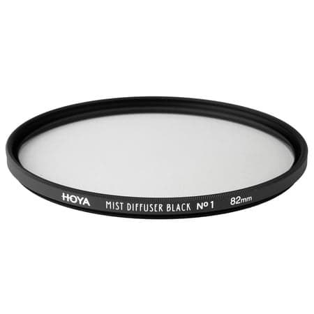 Hoya 82mm Mist Diffuser Black No. 1 Glass Filter - Image 1