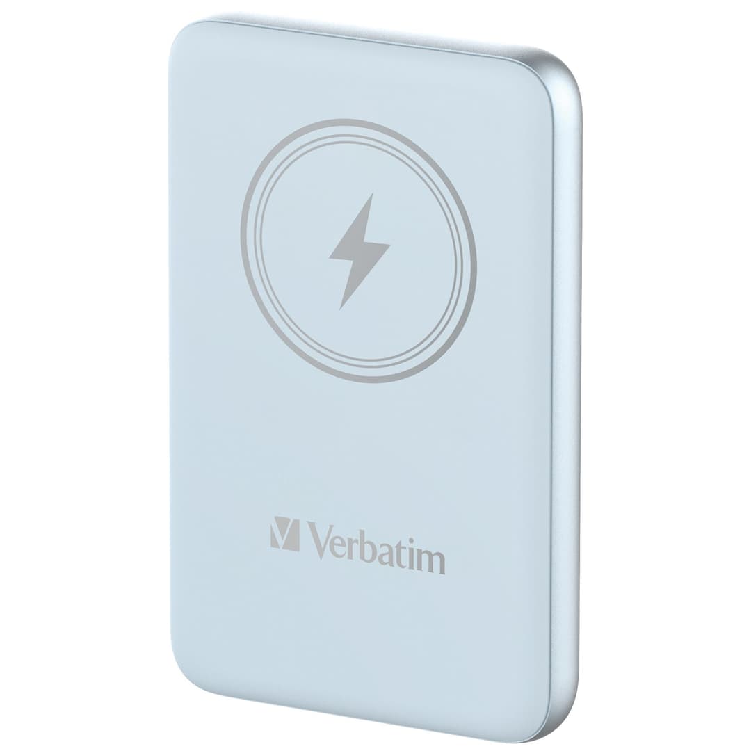 Verbatim Charge 'n' Go Magnetic Wireless Power Bank 10000mAh Blue - Image 1