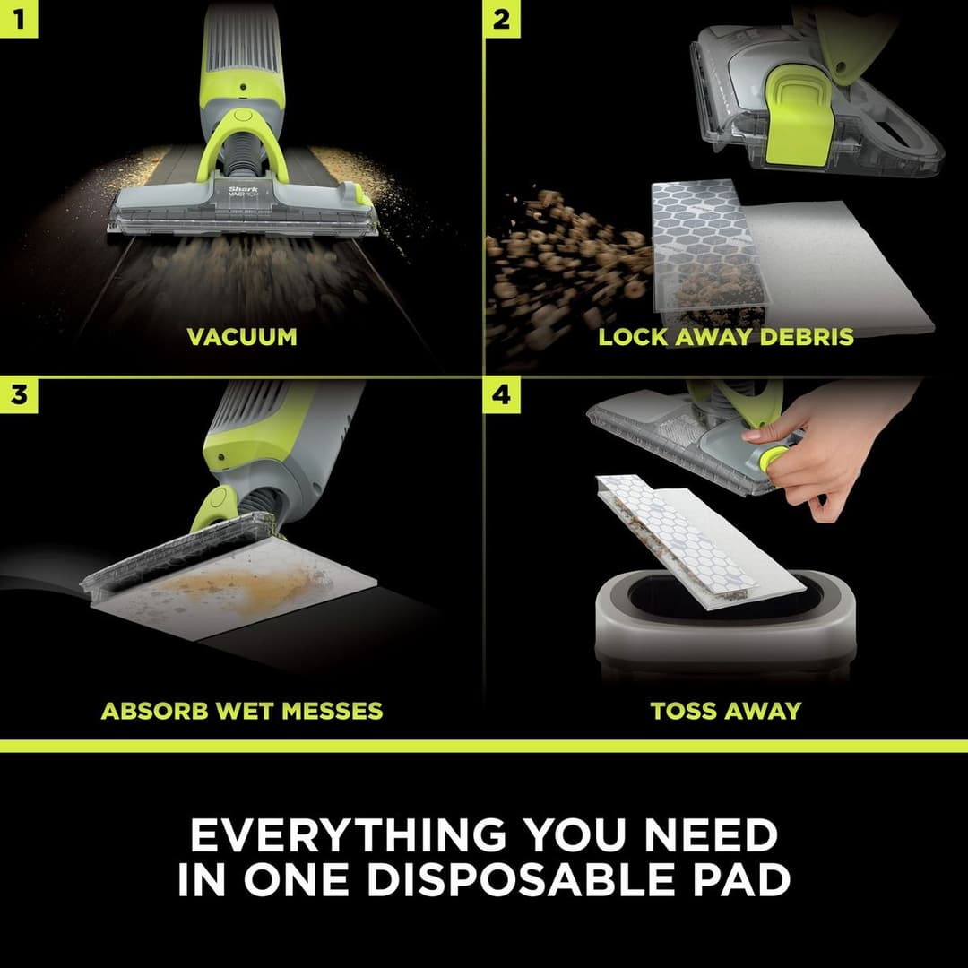 Shark VacMop VM200UK Cordless 2-in-1 Vacuum Mop with Targeted Spray - Image 5