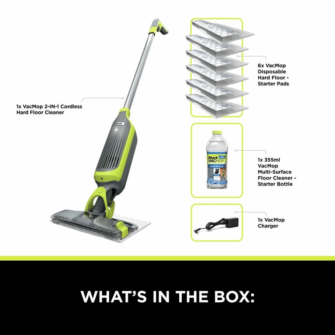 Shark VacMop VM200UK Cordless 2-in-1 Vacuum Mop with Targeted Spray - Image 6