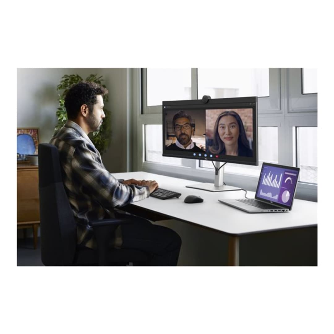 Dell P3424WEB 34" Curved Ultrawide Quad HD Video Confrencing Monitor with Built in Webcam - Image 2
