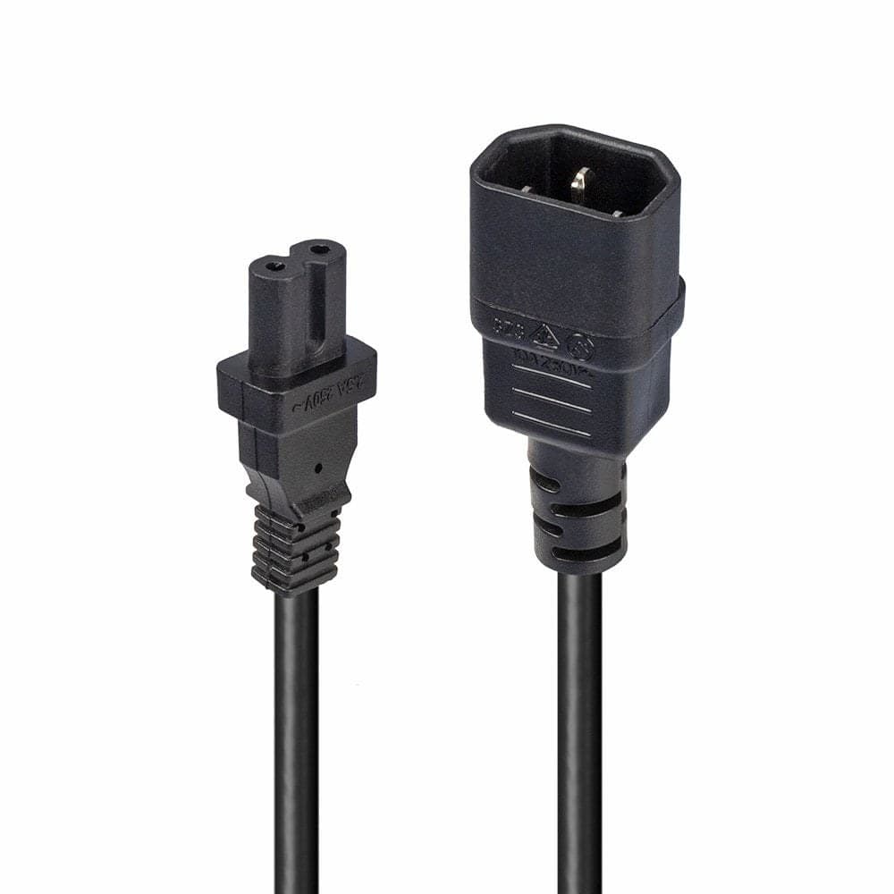 Lindy 1m IEC C14 to IEC C7 (Figure 8) Power Cable - Image 1