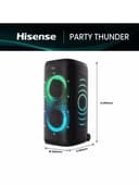 Hisense Party Thunder Bluetooth Megasound Party Speaker - Black thumbnail 2